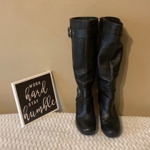 Lucky Brand size 6.5 Candice black knee high boots